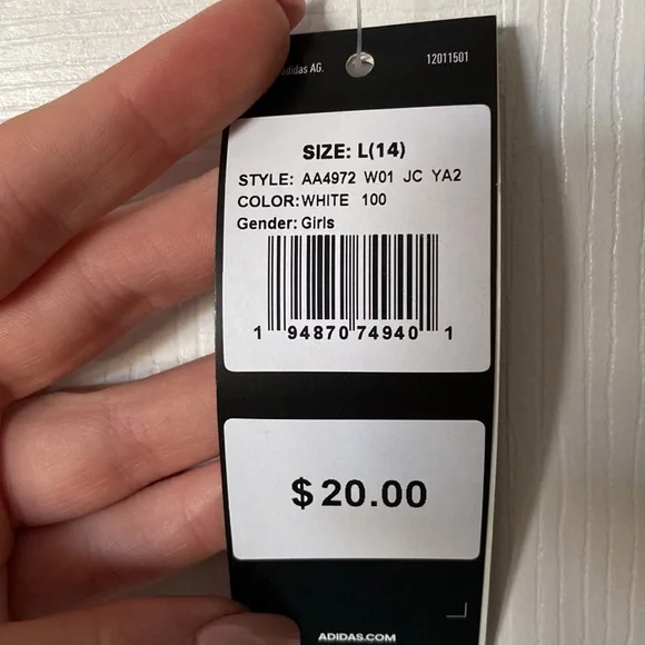 Girls Adidas Oversized Crop Tee - Picture 2 of 3